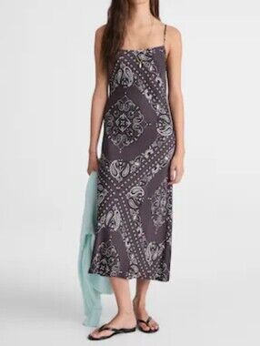 madewell silk paisley dress Madewell x Karen Walker Silk Kensington Sheer Maxi Dress Womens Size 8 NWT  $595